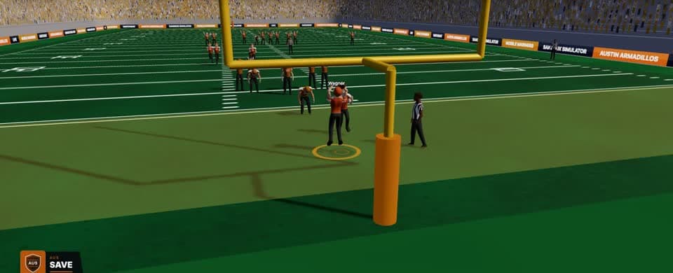 American Football match in Sandbox Simulator