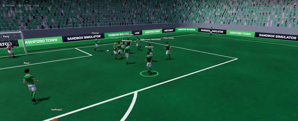 Football match in Sandbox Simulator